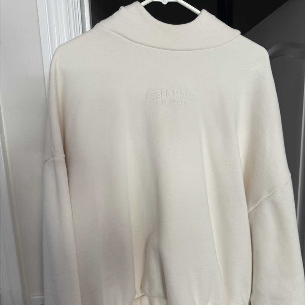 Essentials Fear of God cream hoodie